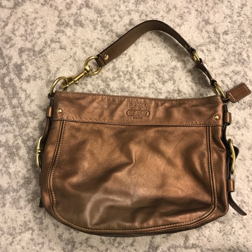 Bronze Leather Coach Purse
