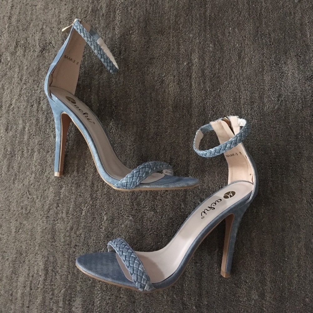 Macho denim heels