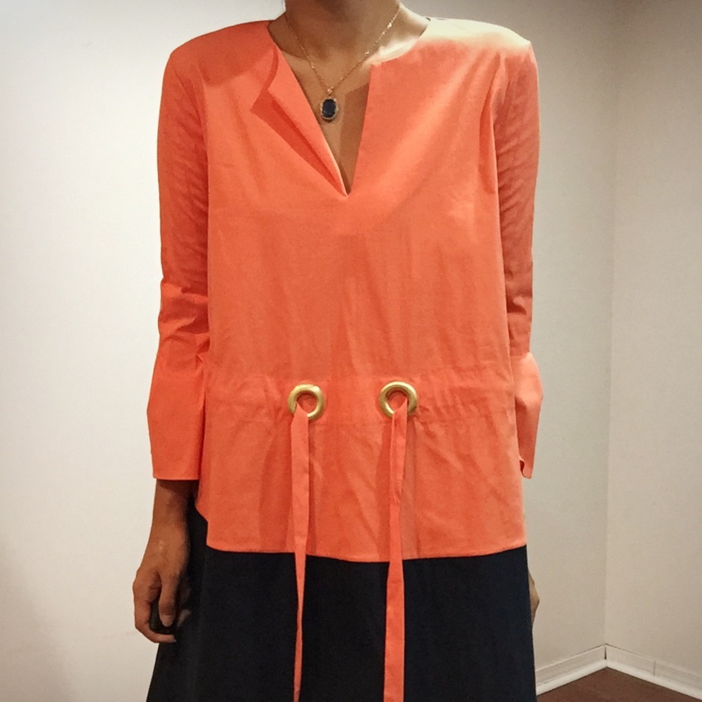 SALE - DVF Orange and navy dress FRESH