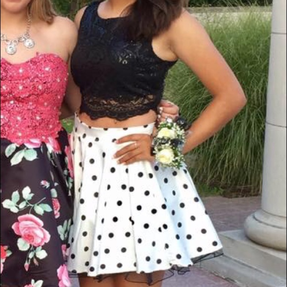 Polka Dot Homecoming Dress