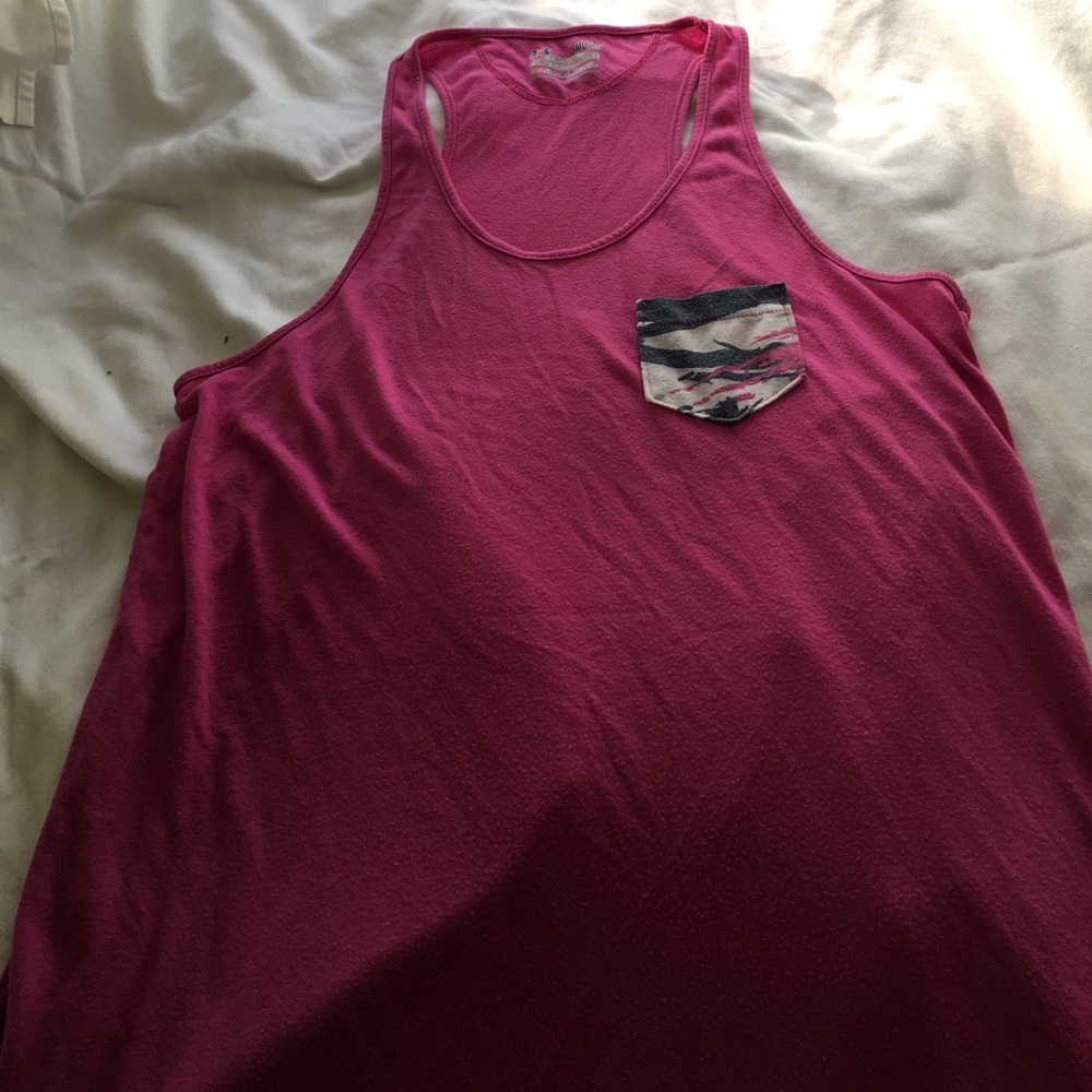 Long UA pink pocket tank