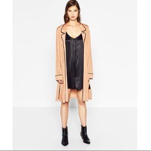 Salmon colored duster cardigan