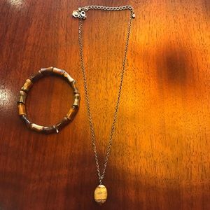 Bronze Stone Bracelet & Necklace