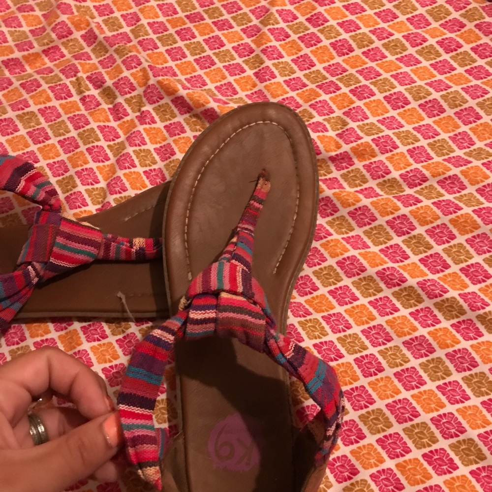 embroidered sandals