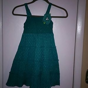 Teal color dress