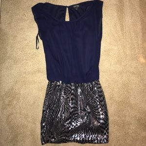 Navy/Silver Dress
