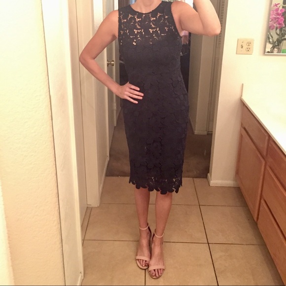 LOFT Dresses & Skirts - ✨SALE✨Loft navy lace midi dress. NWT!