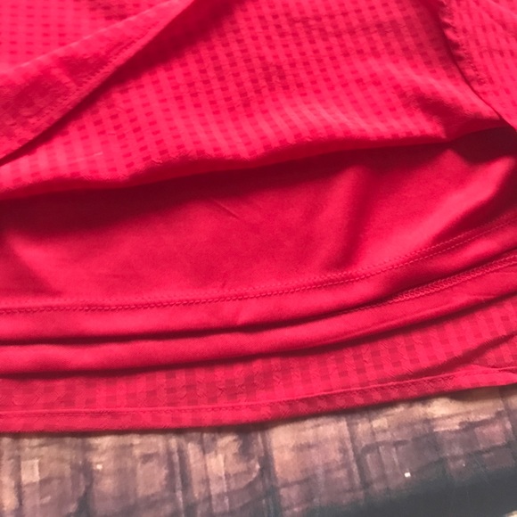 << Bright Red Off the Shoulder Shirt Top >> - Picture 3 of 6