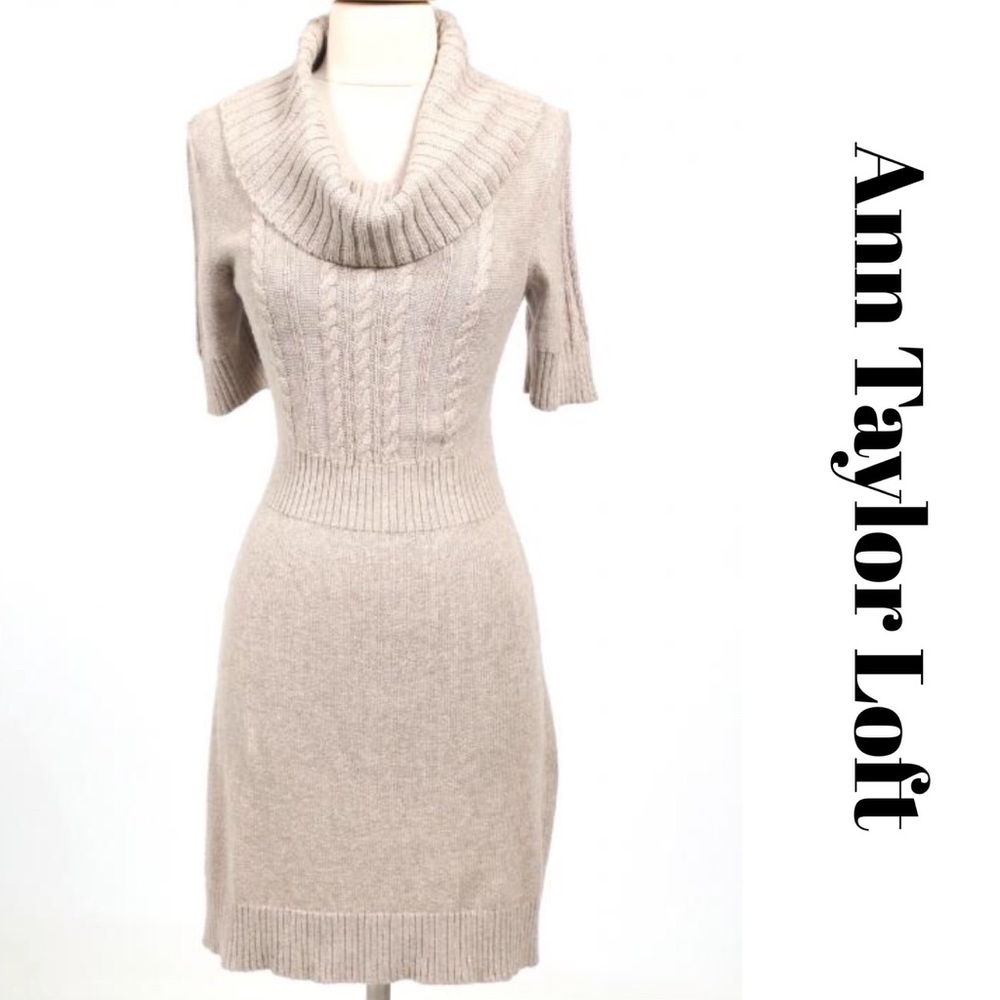 • Ann Taylor Loft • Turtleneck Sweater Dress Small