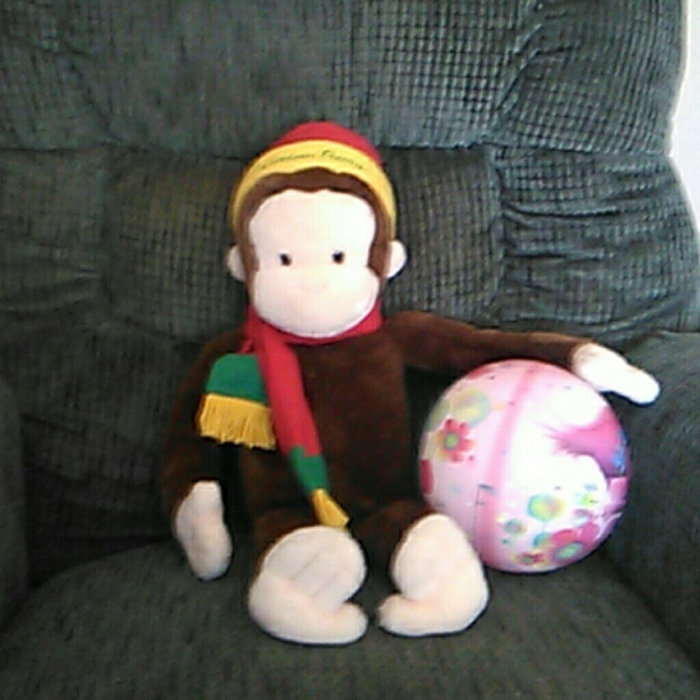 Rare Vintage curious George stuffed monkey