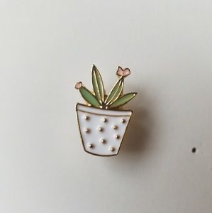 Succulent enamel pin