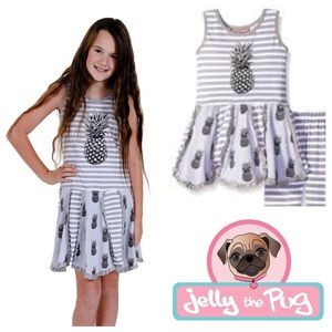 Jelly the Pug Pineapple Parfait Dress