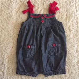 GYMBOREE chambray bubble romper 6-12 months