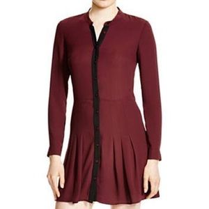 The kooples red pleated shirt dress Clearance