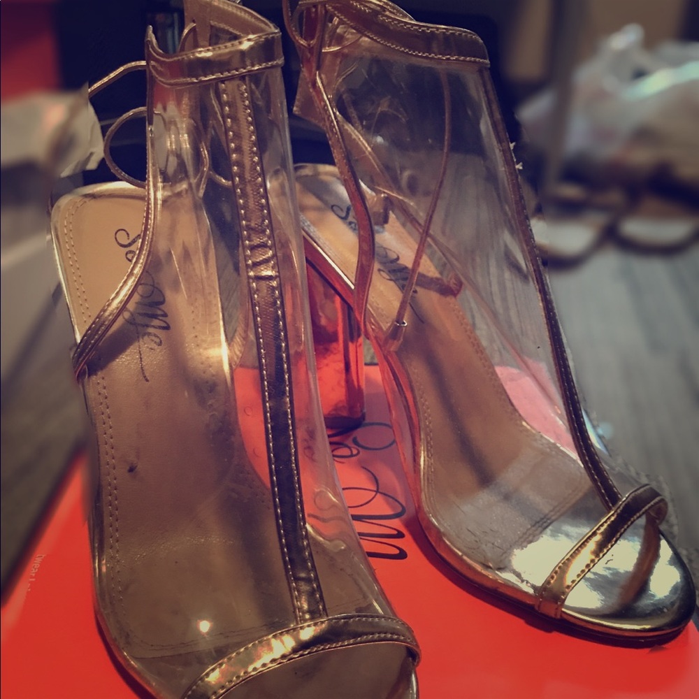 Clear Open Toed Heels