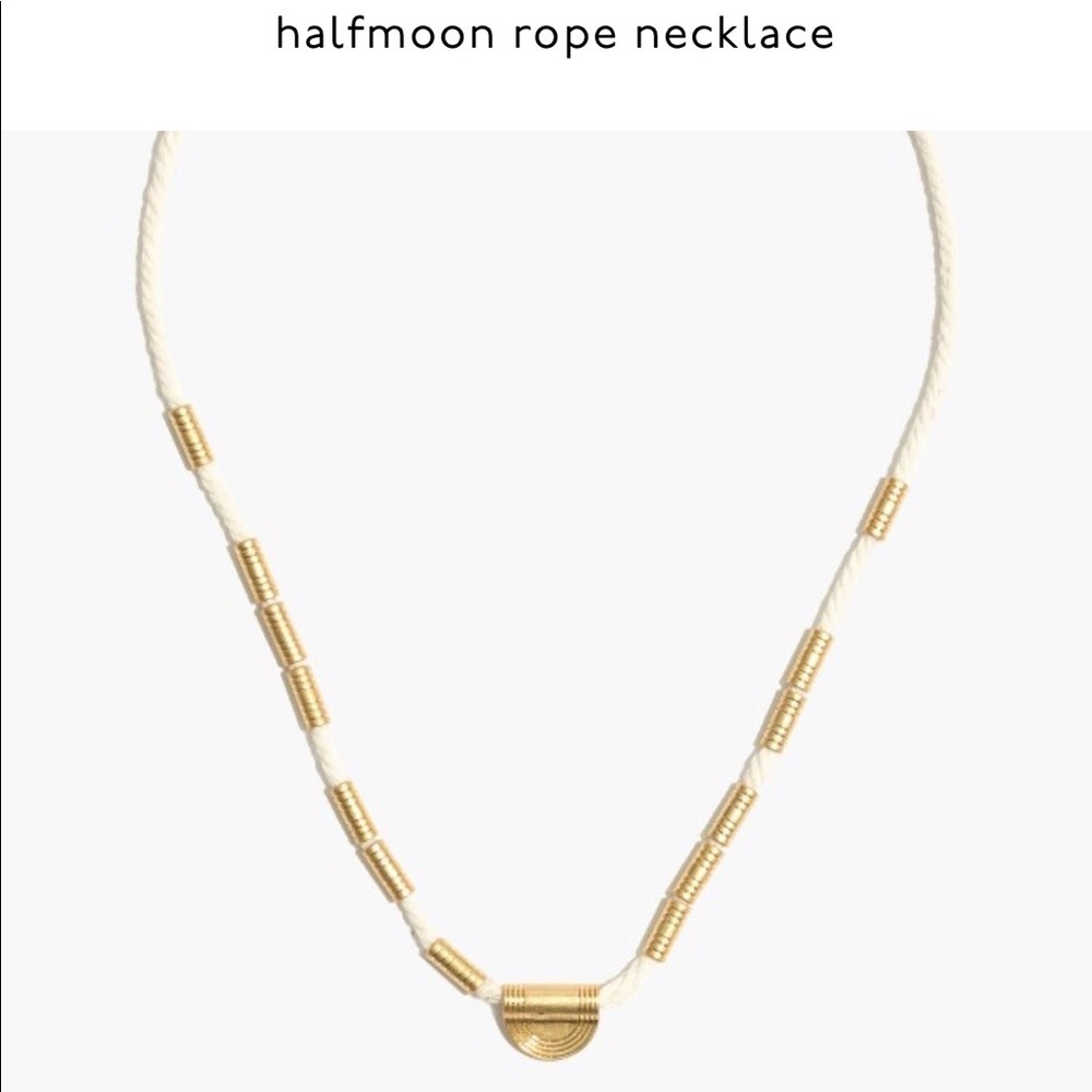 Madewell Half  Moon Rope Necklace. NEW