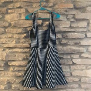 Black/White Stripe Skater Dress
