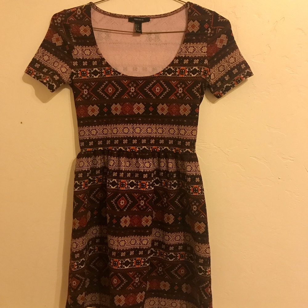 aztec print skater dress
