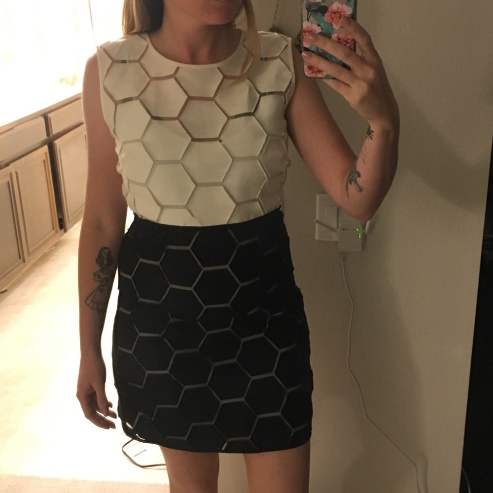 Milly dress black and white size 4 small