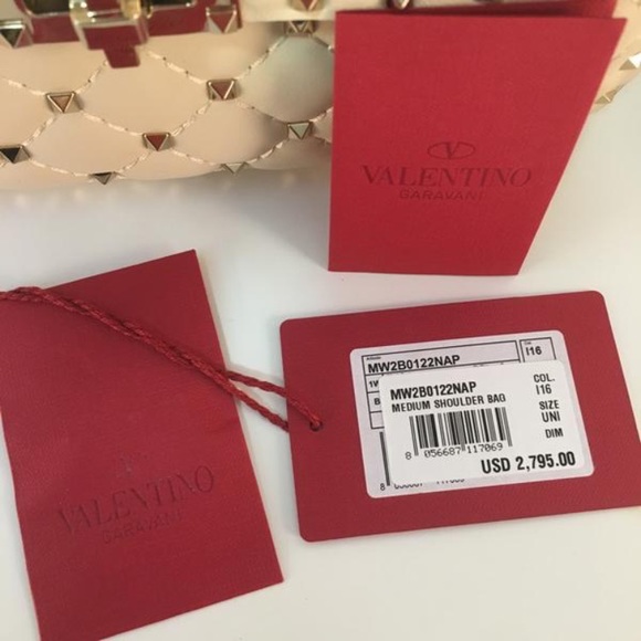 New Valentino Pike Leather Studded Shoulder Bag - Picture 7 of 8