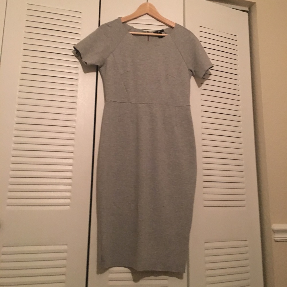 Gray midi dress