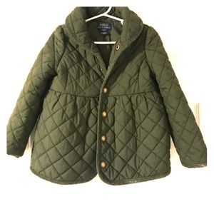 Ralph Lauren quilted jacket. Army green