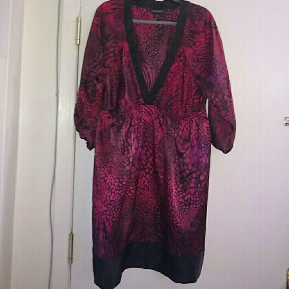 Lane Bryant Red\Black Animal Print Mini Dress/Tuni