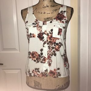 Floral Button Down Tank