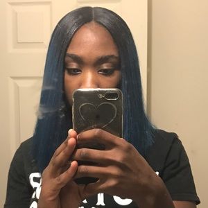 Synthetic Blue Lace Front Bob