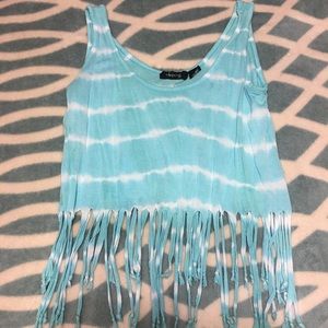 Crop Top, with fringe at the bottom