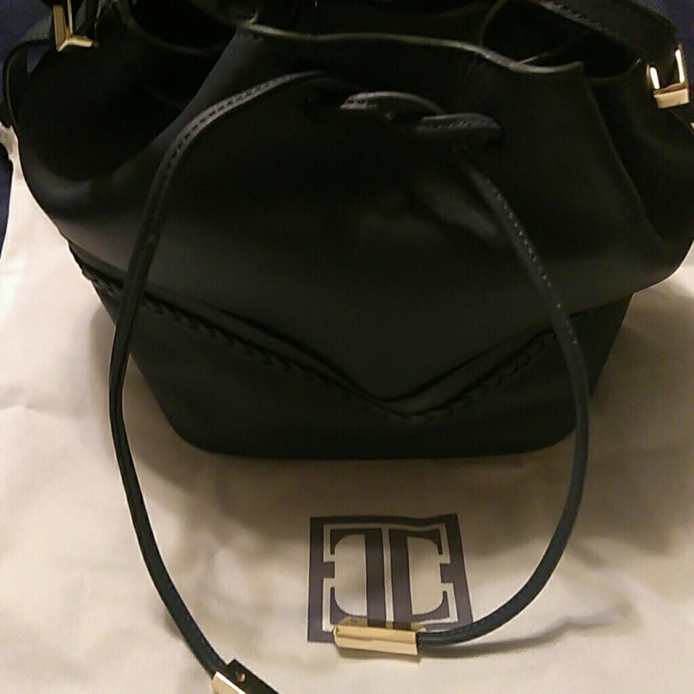 New Ivanka Trump Briarcliff blue drawstring purse