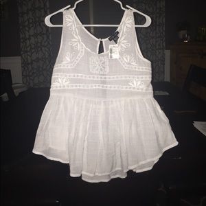 NWT Love culture white dressy tank
