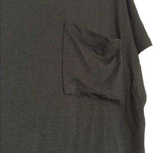 Women's brand new black pocket tee