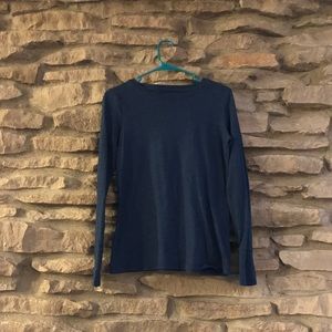 Long Sleeve Navy Blue T-Shirt