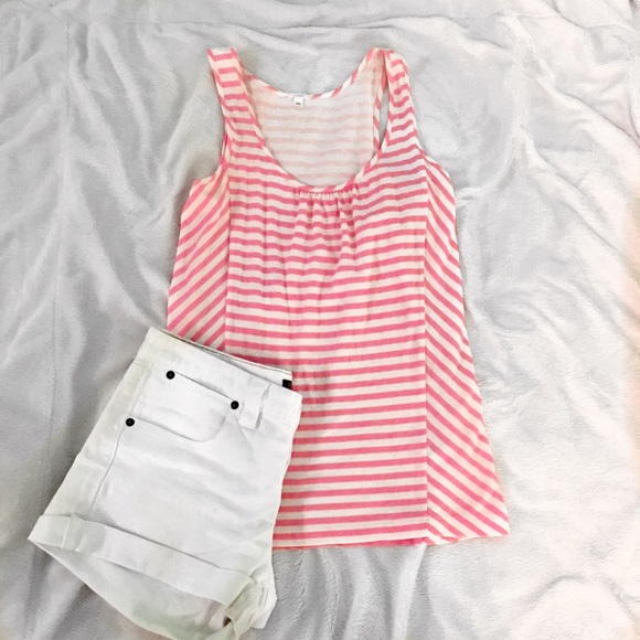J. Crew Tops - DONATING SOON J. Crew pink & white striped tank