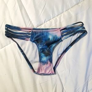 Tie Dye Strappy Bikini Bottoms