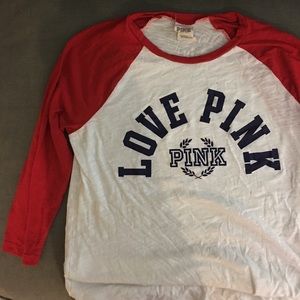 Victoria's Secret Pink baseball tee
