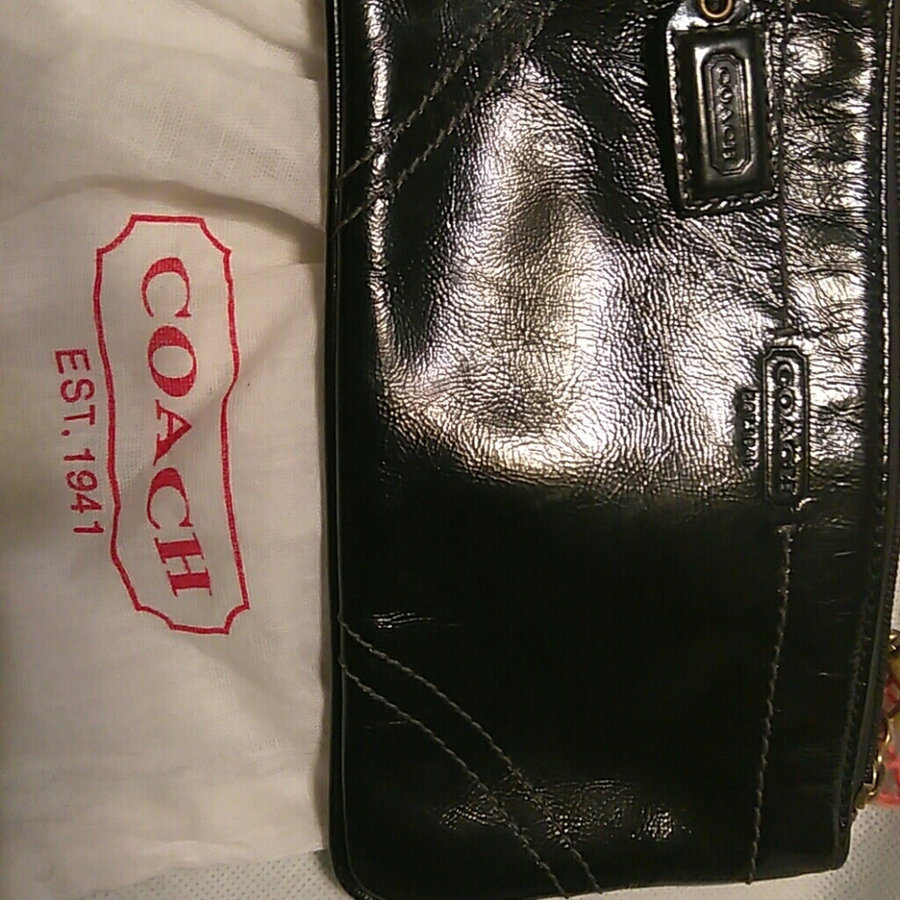 New Coach wallet,Black,leather