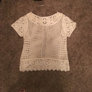 White crochet top