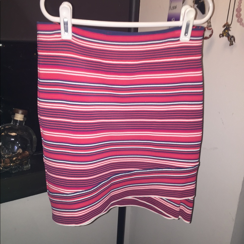 BCBG Maxazria Striped Bodycon Skirt