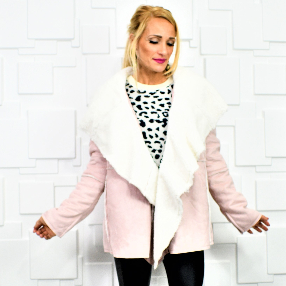 🔴LAST 1🔴 BLUSH PINK SUEDE JACKET - Picture 3 of 4