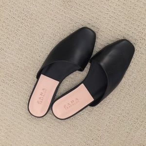 Zara trafaluc flat slipper mules