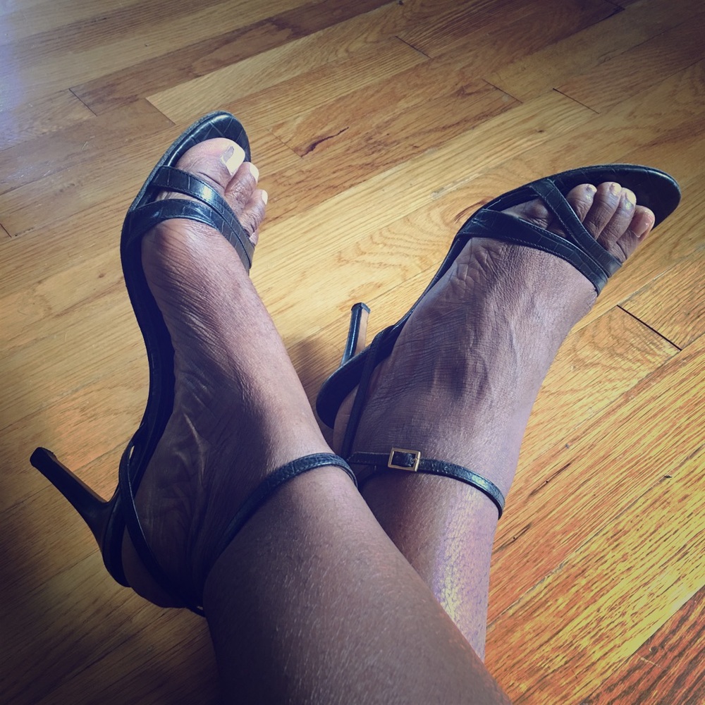 Saks Fifth Avenue Vintage Ankle Strap Sandals