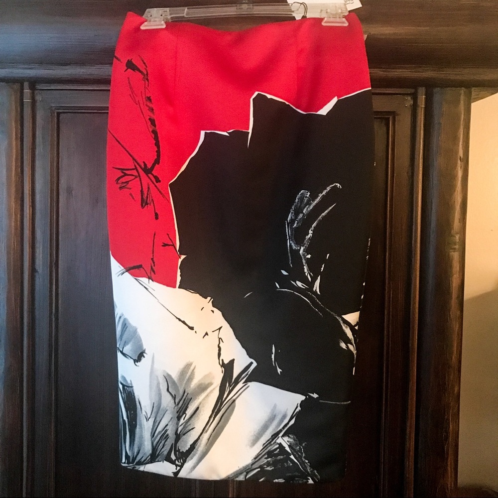 PRABAL GURANG Brush Stroke Skirt