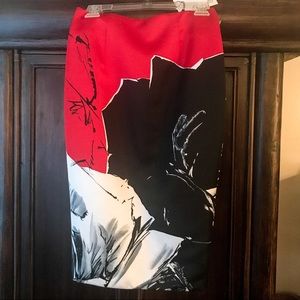 PRABAL GURANG Brush Stroke Skirt