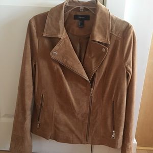 Camel Suede Moto Jacket
