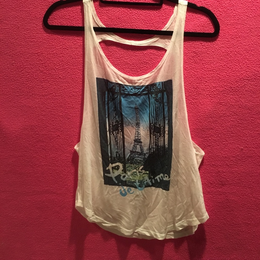 Twisted Open Back Paris Tank Top