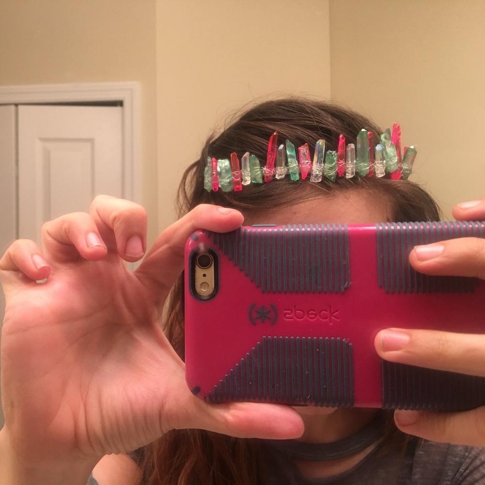 Mermaid Quartz handmade crown/headband
