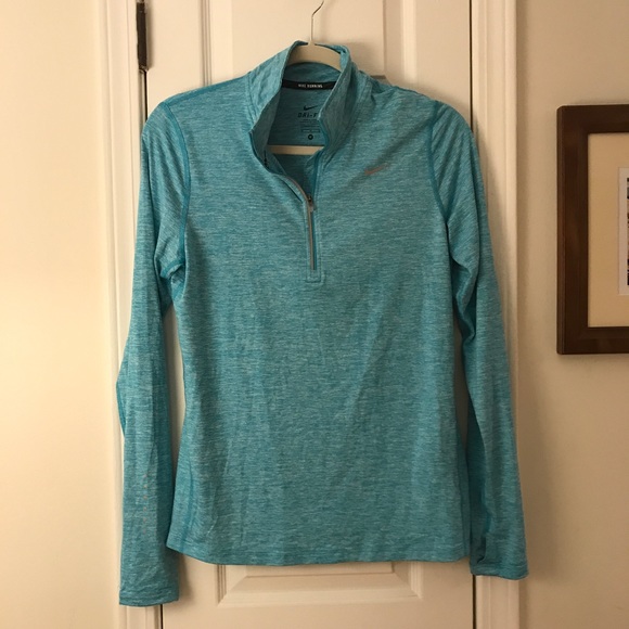 Nike Tops - NIKE Dri-Fit Stay Warm 1/4 Zip Size M Heather Blue