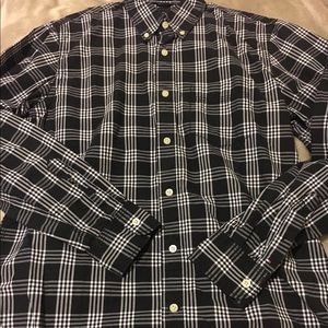 Black and White Plaid Button Down